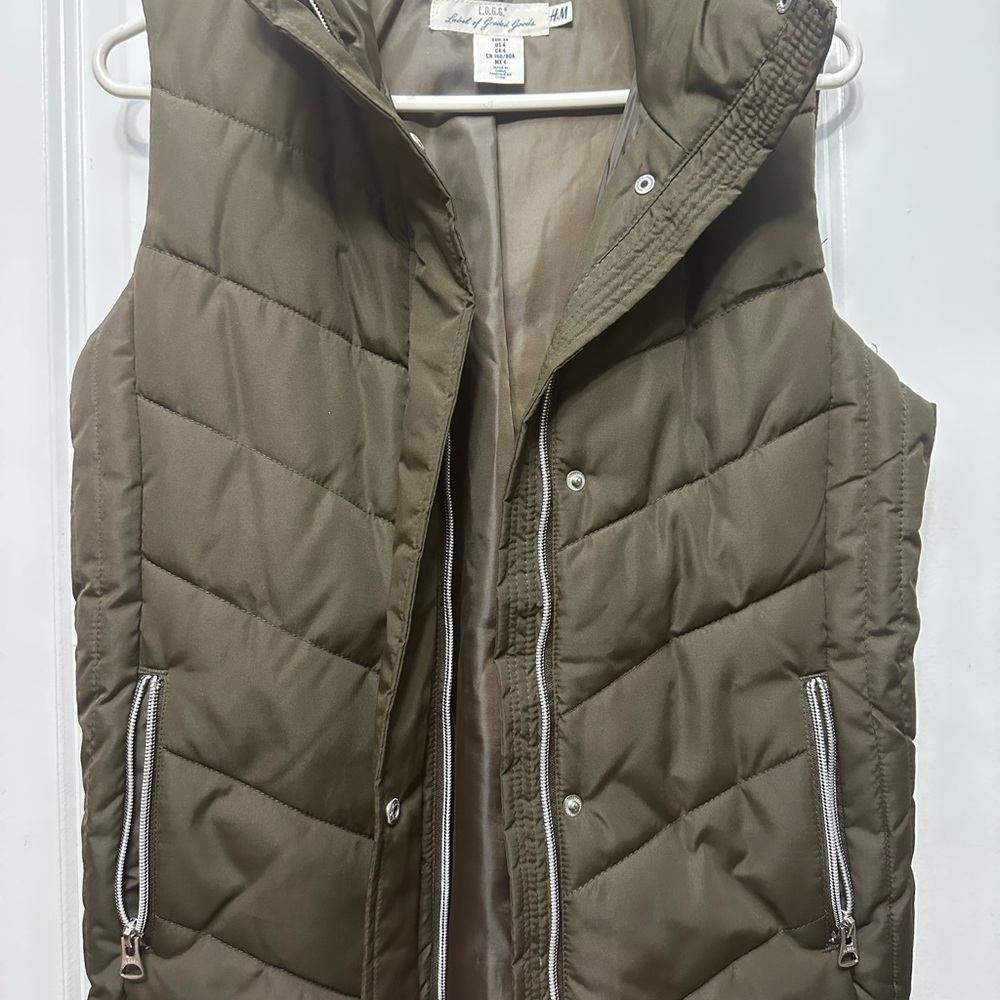 H&M Dark Olive Quilted Jacket